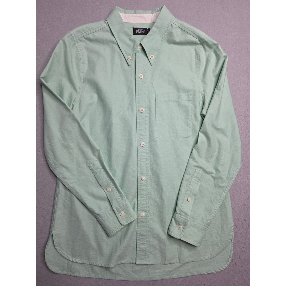 Kate Spade Saturday Shirt Women's 4 Mint Green 100% Cotton Button-Down Casual